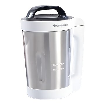 Wonderchef Automatic Soup Maker | 1.6 Litre | 800 Watts Heater | Ss Blades and Jug | 5 Pre-Set Functions | White | Steel | One Touch Operation | Touch Control Panel | 20 Minute Cook Time | 2 Years Warranty