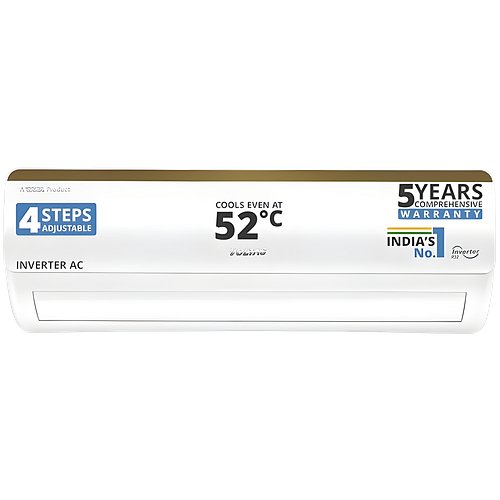 Voltas 1.5 Ton 5 Star Inverter Split AC (Copper, Wi-Fi, 5400W, 4 Way Swing, Super Silent operation, 5-in-1 Adjustable Mode, Anti-dust Filter, 185V Vertis Smart Air Elite Gold, White)
