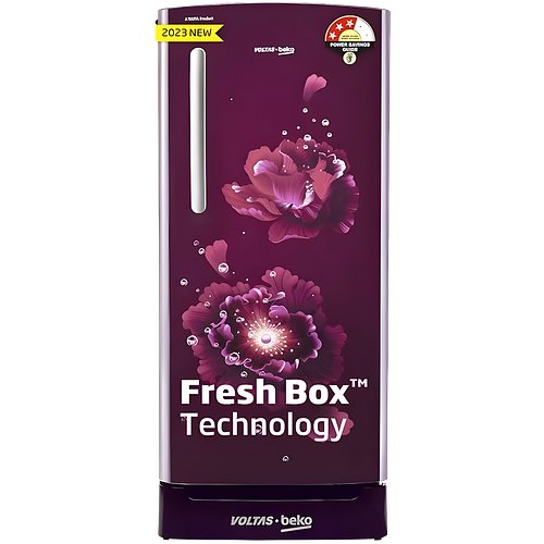 Voltas Beko 185 L, 3 Star, Single Door DC Refrigerator (Fressia Purple)
