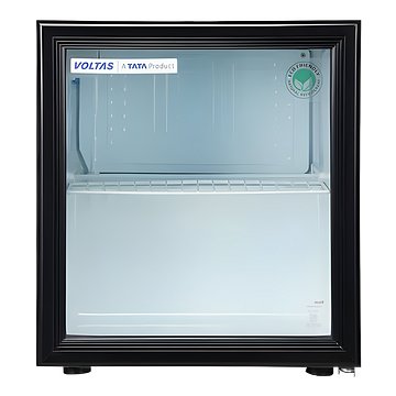 Voltas 50 Litres, Counter Top Glass Door Mini Bar/Visi Cooler, With Antibacterial Gasket (VC GT 50, Black)