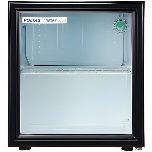 Voltas 50 Litres, Counter Top Glass Door Mini Bar/Visi Cooler, With Antibacterial Gasket (VC GT 50, Black)