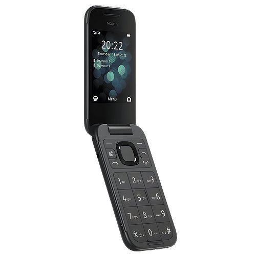 Nokia 2660 Flip 4G Volte keypad Phone with Dual SIM, Dual Screen, inbuilt MP3 Player & Wireless FM Radio | Black