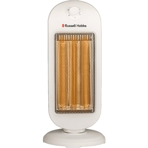 Russell Hobbs RCH1200NE 1200W Tower Beam Carbon Room Heater | Dual Carbon Tubes, Custom Heat Control, Oscillation, Safety Protection | Sleek Portable Winter Heater – White | 2 Yr Warranty