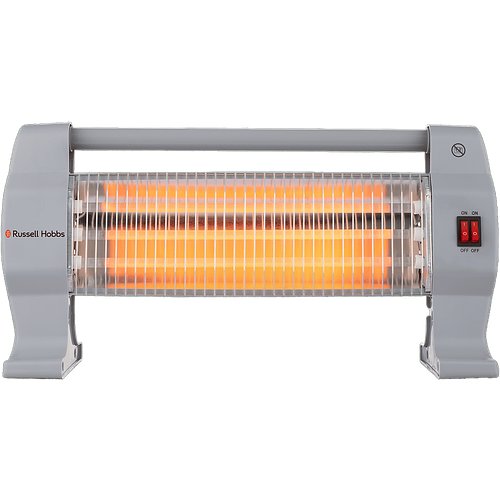 Russell Hobbs RQH1200H 1200W HeatLine Quartz Heater | Triple Quartz Tubes, Instant Radiant Warmth, 3 Heat Settings, Tip-Over Protection | Compact Horizontal Room Heater | 2 Yr Warranty