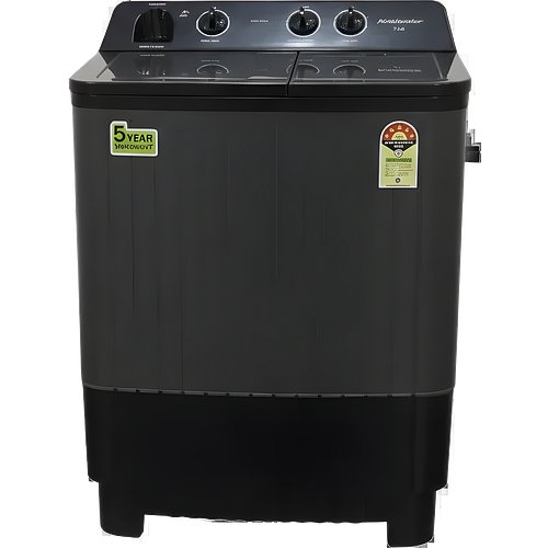 Kelvinator 7 Kg Semi Automatic Twin Tub Washing Machine (KWS-N70ERSKD, Black-Grey)