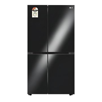LG 650 Litres 3 Star Frost Free Side by Side Convertible Refrigerator with Smart Inverter Compressor (GL-B257DBM3, Black Mirror)