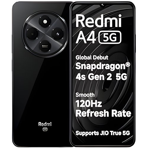Redmi A4 5G (Starry Black, 6GB RAM, 128GB Storage) | Segment Largest 6.88in 120Hz | 50MP Dual Camera | 18W Fast Charging | Charger in The Box