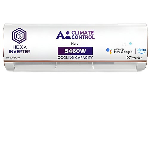Haier 2.0 Ton 3 Star Hexa Inverter Split Air Conditioner (Wi-Fi, 4-Way,HU/HS24K-PYAIR3BN)