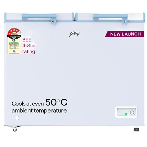 Godrej 302 L Double Door Standard Deep Freezer (White, DH ESNCH 325D 2HCNP RW, 4 Star)