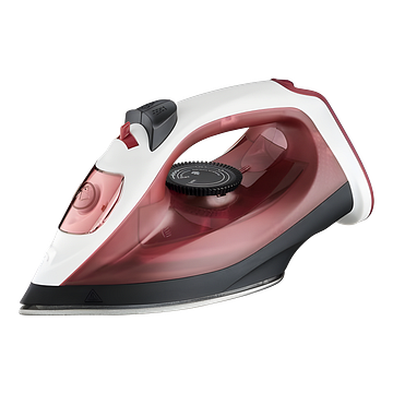 Russell Hobbs CoreSteam 1400W Steam Iron | 5-in-1 Dry, Steam, Spray, Burst & Self-Clean | Ceramic Non-Stick Soleplate | Continuous Steam Performance | 150ml Water Tank | Easy Wrinkle Removal (Red)