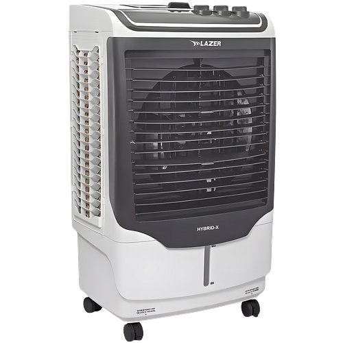 Lazer Hybrid X Desert Air Cooler 90 L 200 W 1350 RPM 406 mm (16 inch), White & Black