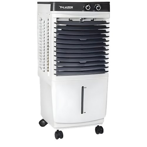 Lazer Snowman Mini Desert Air Cooler 50 L 110 W 2600 RPM 305 mm (12 inch), White & Dark Grey