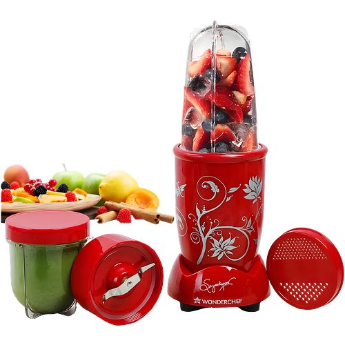 Wonderchef 500 W Juicer Mixer Grinder (Nutri-blend, Red)
