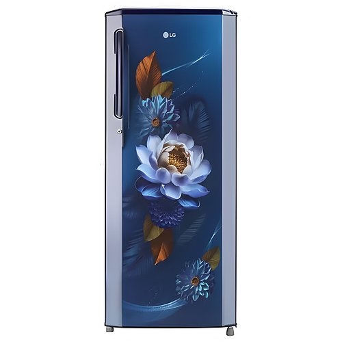 LG GL-B211HBWD, 201 Ltrs 3 Star Inverter Direct Cool Single Door Refrigerator, Blue Waterlily