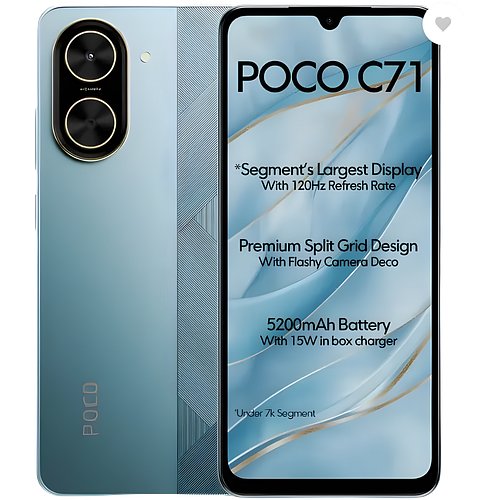 Poco C71 (Cool Blue, 128 GB) (6 GB RAM)