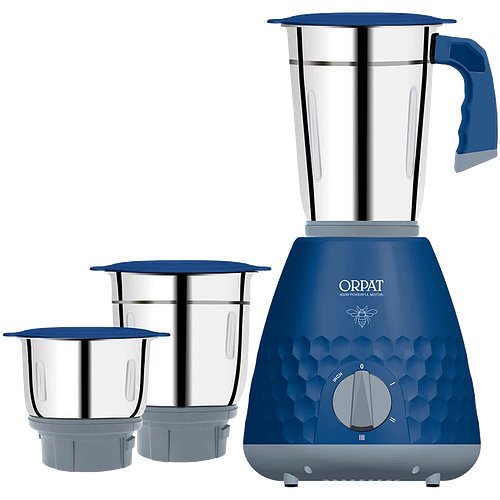 Orpat Kitchen Hive 650 W Mixer Grinder (Kitchen Hive | 3 Jars | Dark Blue)
