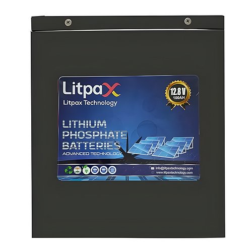 Powerful 12.8V Lithium Phosphate Battery: Ideal for Solar, Wind Power, Ups, and Inverter Use with 3000 Life Cycles and Inbuilt BMS (12V-100AH)
