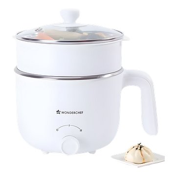 Wonderchef Luxe Multi Cook Kettle | 1.2 L | 600W | Ivory | 2 Years Warranty| Dual Power Modes| Quick Boiling| Automatic Shut-Off| Overheat Protection | Boil-Dry Protection