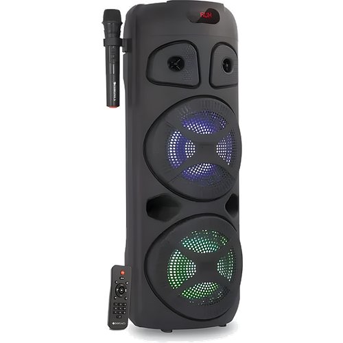 ZEBRONICS Zeb-451 MOVING MONSTER 2X8L TWS, Dual Wireless MIC, Karaoke & Recording Function 48 W Bluetooth Party Speaker (Black, Mono Channel)