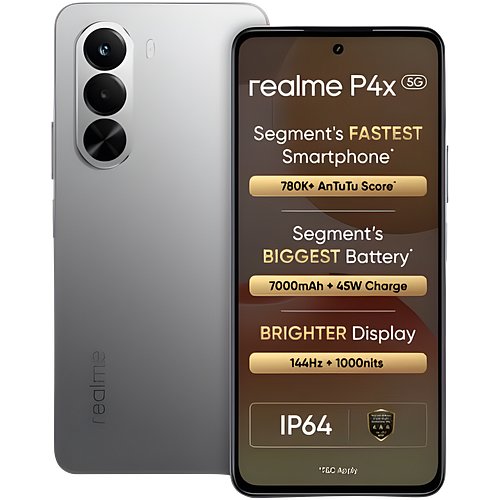 Realme P4x 5G (Matte Silver, 128 GB) (6 GB RAM)