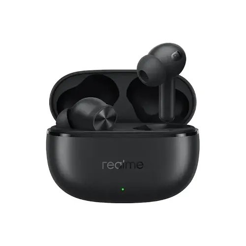 Realme Buds T200x True Wireless Earbuds with 12.4mm Dynamic Bass Drivers, 25 dB ANC, Quad Mic, 45ms Latency, Upto 48 Hrs Playback, Fast Charge, IP55 Rated, BT 5.4 (Pure Black)