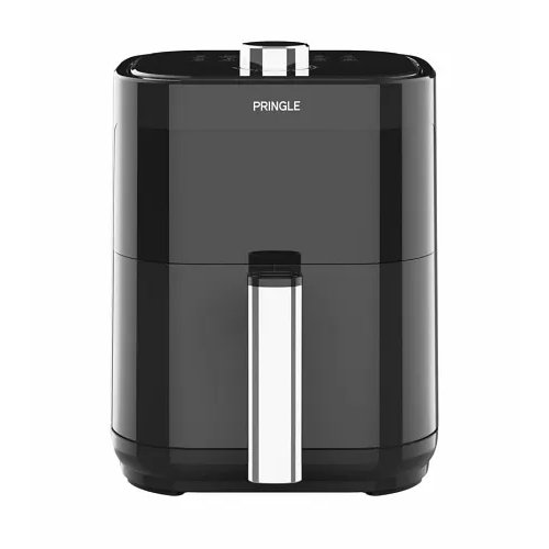 Pringle AF1408 Manual Air Fryer 3.2L For Home With Timer Control Fry, Bake, Roast, Toast, Defrost, Grill, 360 High Speed Air Circulation Technology 1250 W with Non-Stick 3.2 L Basket- Black