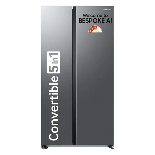 Samsung, 653L 2 Star Smart Conversion Side By Side Refrigerators RS76CG80X0S9HL