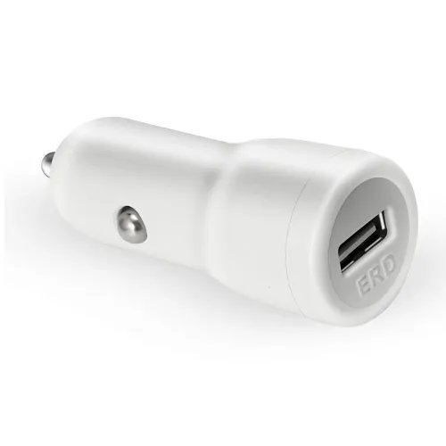 Erd CC-21 Car Charger 5V / 2 Amp. USB Dock | Compatible with All Smart Phones, Power Banks, Tablets, Bluetooth Devices, Gaming Devices, Digital Camera & Other Devices (White)