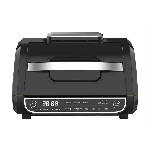 Westinghouse 8-in-1 1700W 6L Digital Air Grill | Grill, Roast, Air Fry, Dehydrate, Broil, Bake, Pizza & Manual | Temp Control upto 230°C, Flip Alert | 2-Yr Warranty (WKMFCM203) Black