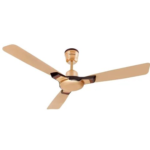 Hindware Smart Appliances Eleganza Metallic Beige Copper 1200MM Ceiling Fan Star Rated Metallic Finish Energy Efficient with High Air Delivery And 49W Copper Motor Copper Aluminium Aerodynamic Blade